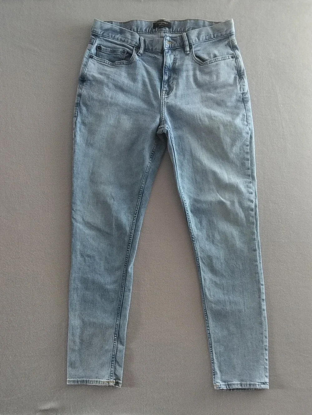 Banana Republic Jeans Men 32x32 Skinny Fit Stretch Light Medium Wash Blue Denim